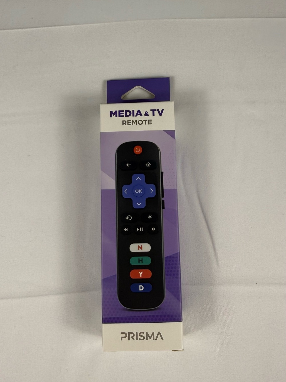 Prisa Black Remote with Blue Navigation Buttons